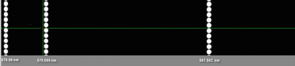 Спектральное изображение полученное на монохроматоре-спектографе MS7504i